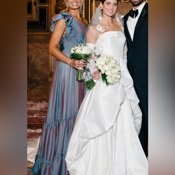 MacDuggal Blue One-Shoulder Dress - Picture 3 of 3